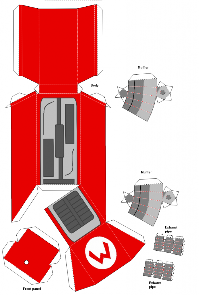 Chentzilla S Blog For All The Other Things Mario Kart Papercraft Update